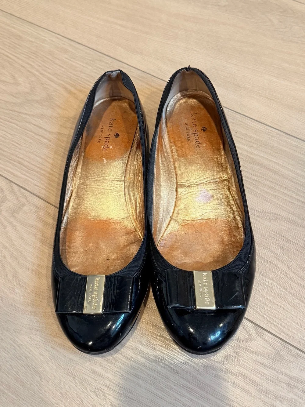 EUC Kate Spade Bow Patent Leather Flats 9.5